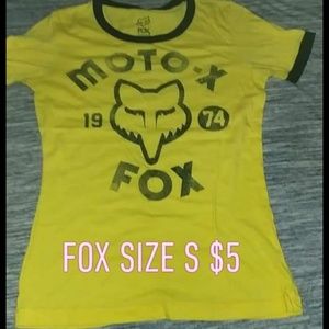 Yellow fox racing t-shirt